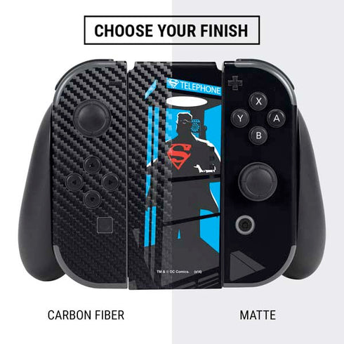 DC Comics Superman Phone booth Nintendo Switch Bundle Skin