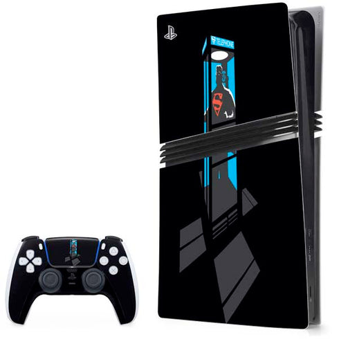 DC Comics Superman Phone booth PS5 Pro Bundle Skin