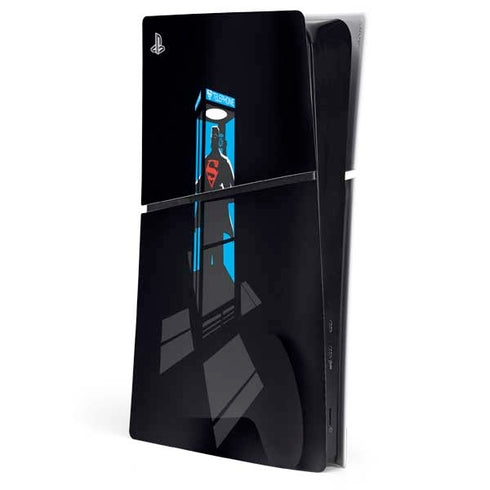 DC Comics Superman Phone booth PS5 Slim Digital Edition Console Skin