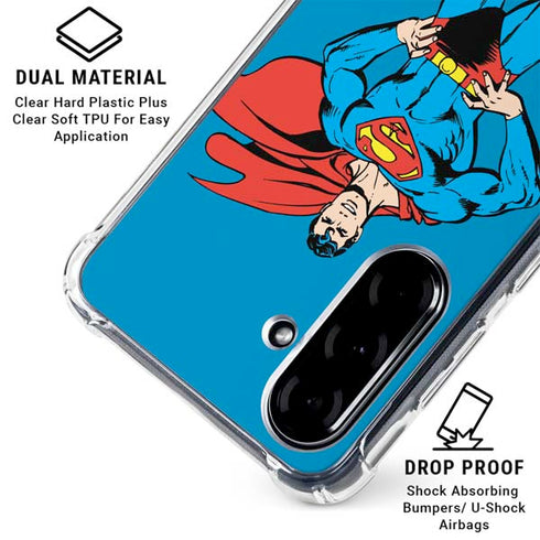 DC Comics Superman Classic Art Pose Galaxy A36 5G Clear Case