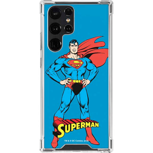 DC Comics Superman Classic Art Pose Galaxy S23 Ultra Clear Case
