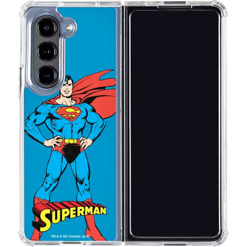 DC Comics Superman Classic Art Pose Galaxy Z Fold5 5G Clear Case