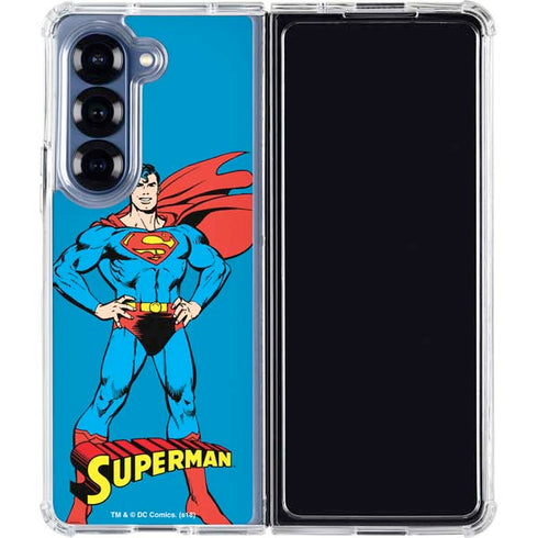 DC Comics Superman Classic Art Pose Galaxy Z Fold6 Clear Case