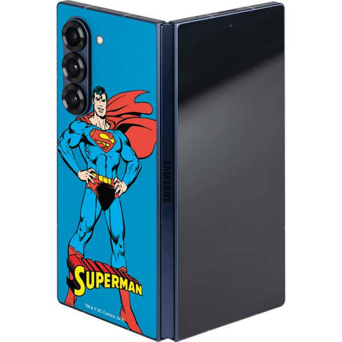 DC Comics Superman Classic Art Pose Galaxy Z Fold6 Skin
