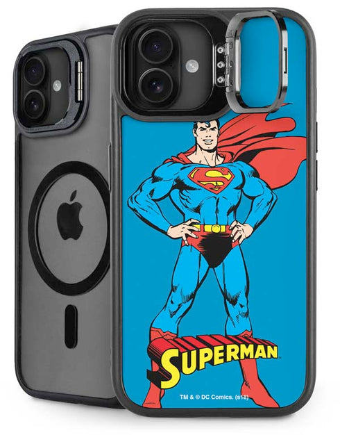 DC Comics Superman Classic Art Pose iPhone 16 Plus Kickstand Case