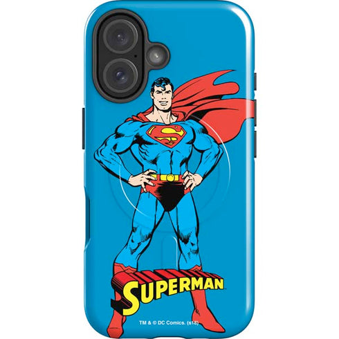 DC Comics Superman Classic Art Pose iPhone 16 Plus Magsafe Impact Case