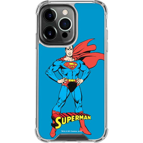 DC Comics Superman Classic Art Pose iPhone 16 Pro Clear Case