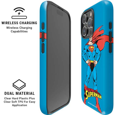 DC Comics Superman Classic Art Pose iPhone 16 Pro Magsafe Impact Case