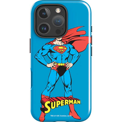 DC Comics Superman Classic Art Pose iPhone 16 Pro Max Impact Case