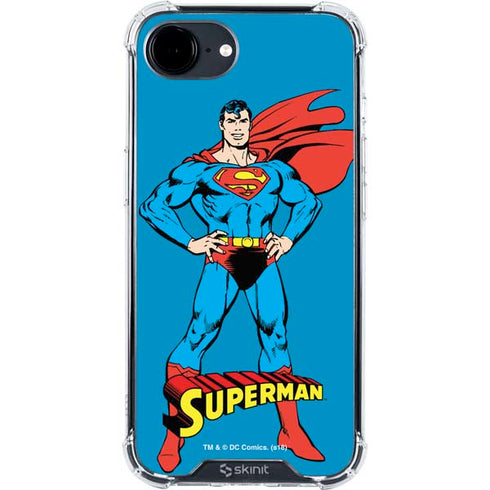 DC Comics Superman Classic Art Pose iPhone 16e Clear Case