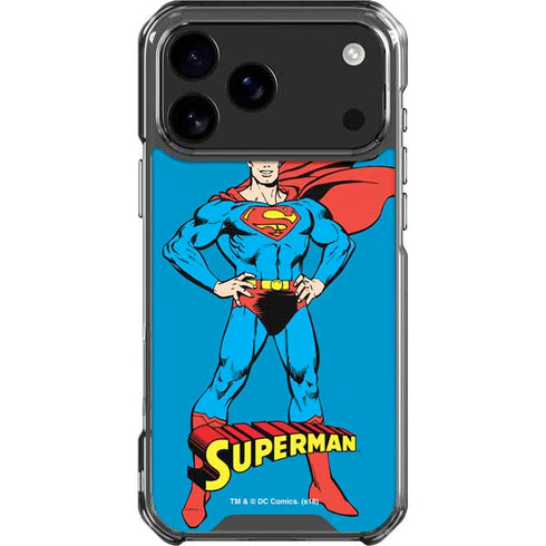 DC Comics Superman Classic Art Pose iPhone 18 Pro Max Clear Case
