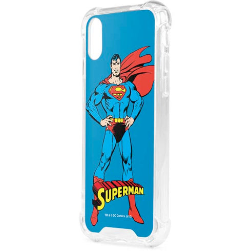 DC Comics Superman Classic Art Pose iPhone XS Clear Case