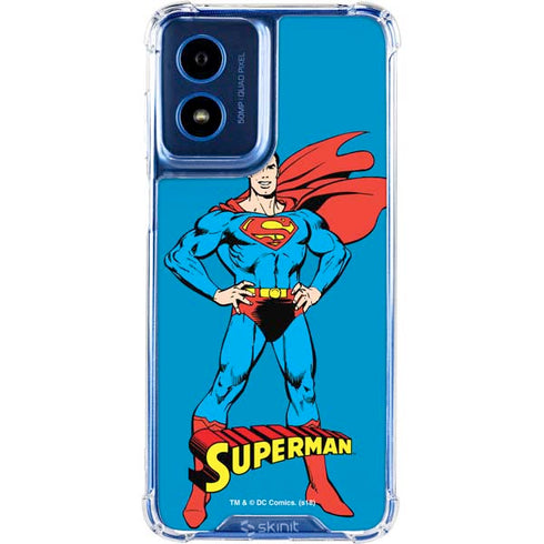 DC Comics Superman Classic Art Pose Moto G Play 4G (2024) Clear Case