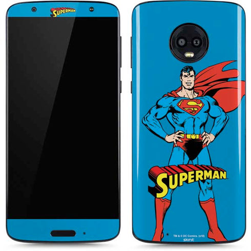 DC Comics Superman Classic Art Pose Moto G6 Skin