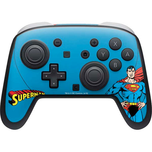 DC Comics Superman Classic Art Pose Nintendo Switch 2 (2025) Pro Controller Skin