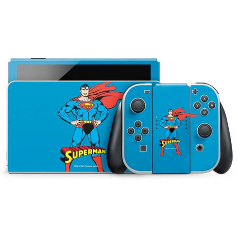 DC Comics Superman Classic Art Pose Nintendo Skins