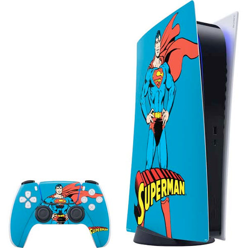 DC Comics Superman Classic Art Pose PlayStation PS5 Skins