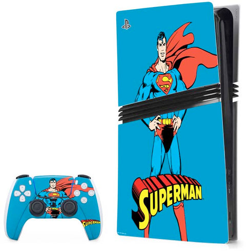 DC Comics Superman Classic Art Pose PS5 Pro Bundle Skin