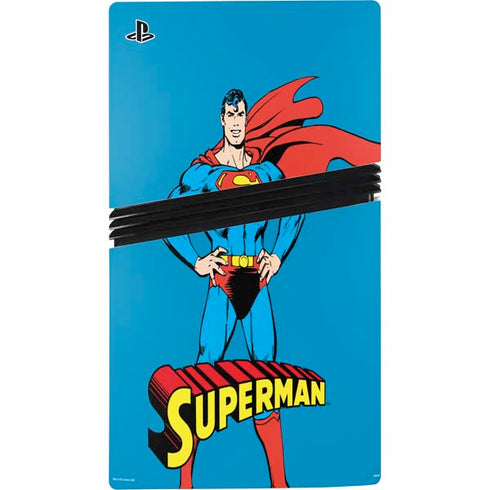 DC Comics Superman Classic Art Pose PS5 Pro Disk Console Skin