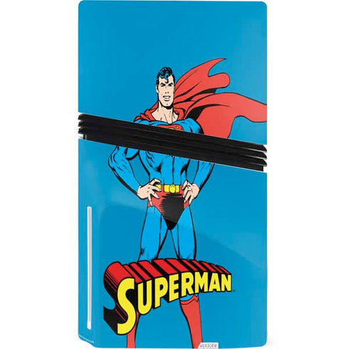 DC Comics Superman Classic Art Pose PS5 Pro Disk Console Skin