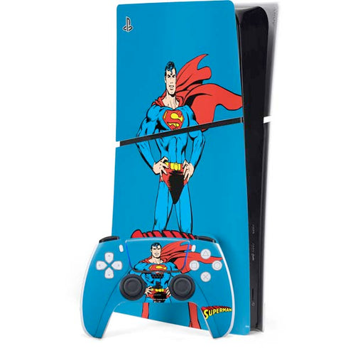 DC Comics Superman Classic Art Pose PlayStation PS5 Skins