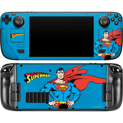 DC Comics Superman Classic Art Pose Steam Deck Handheld Gaming Computer OLED Skin