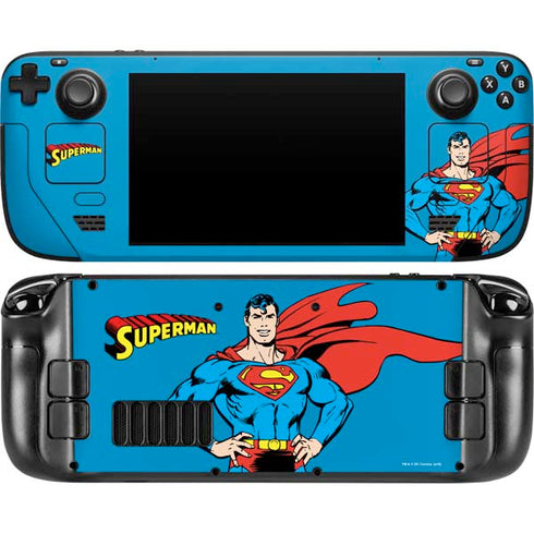 DC Comics Superman Classic Art Pose Steam Deck Handheld Gaming Computer Skin