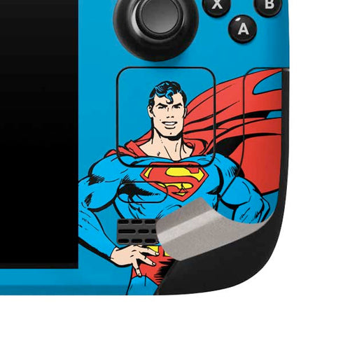 DC Comics Superman Classic Art Pose Steam Deck Handheld Gaming Computer Skin