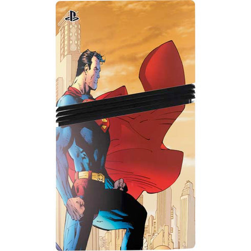 DC Comics Superman For Tomorrow Cover Art by Jim Lee PS5 Pro Console Skin
