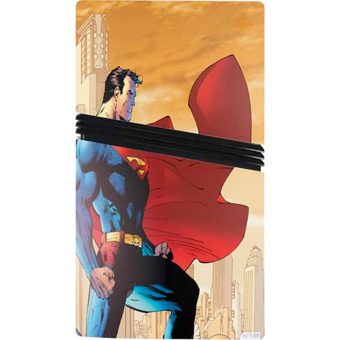 DC Comics Superman For Tomorrow Cover Art by Jim Lee PS5 Pro Console Skin