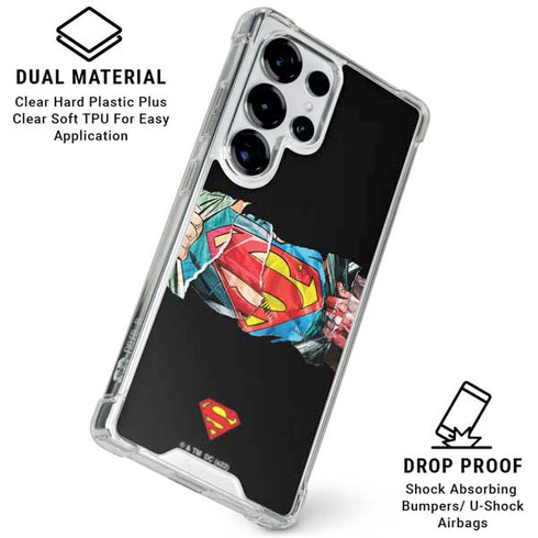 DC Comics Superman Shield Galaxy S26 Ultra Clear Case