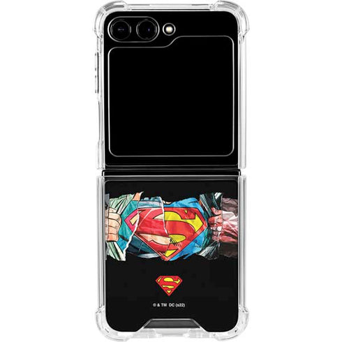 DC Comics Superman Shield Galaxy Z Flip6 Clear Case