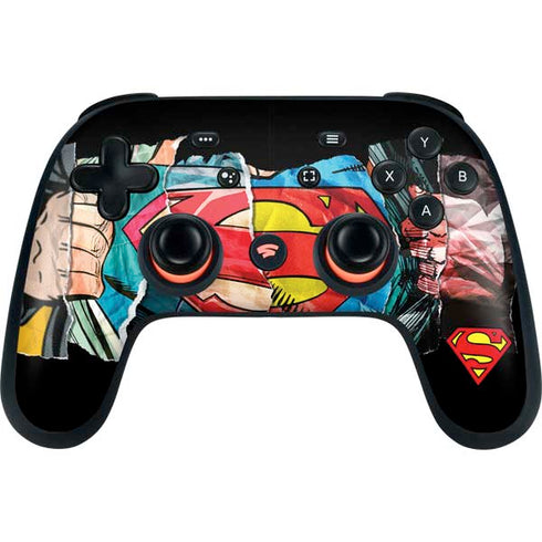 DC Comics Superman Shield Google Stadia Controller Skin