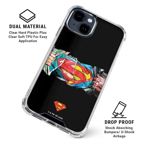 DC Comics Superman Shield iPhone 15 Clear Case