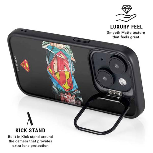DC Comics Superman Shield iPhone 15 Plus Kickstand Case