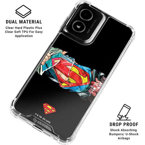 DC Comics Superman Shield Moto G Power 5G (2024) Clear Case