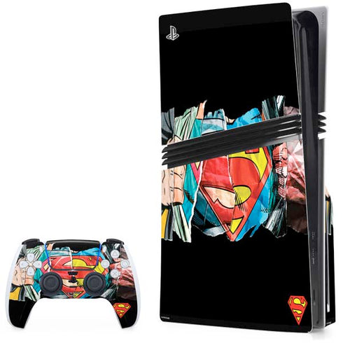 DC Comics Superman Shield PS5 Pro Disk Bundle Skin