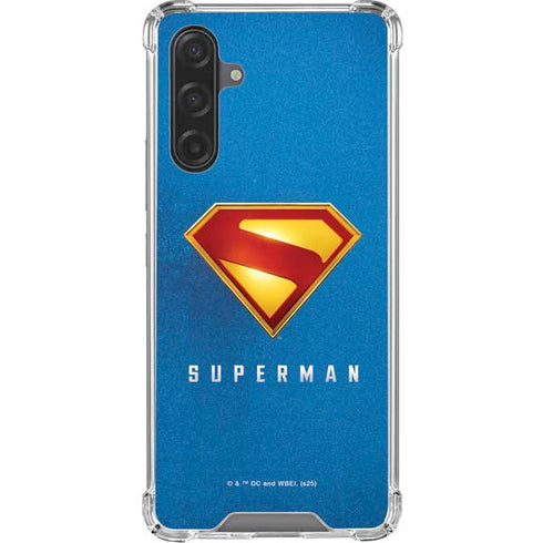 Superman 2025 Classic Superman Shield Emblem Galaxy A17 Clear Case