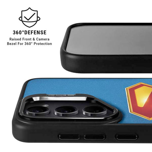Superman 2025 Classic Superman Shield Emblem Galaxy S25 FE Kickstand Case