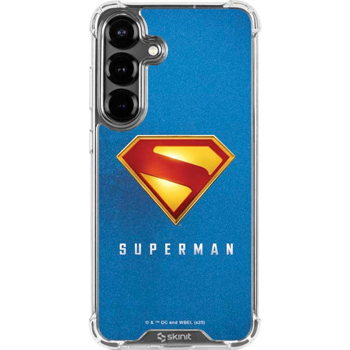 Superman 2025 Classic Superman Shield Emblem Galaxy S26 Clear Case