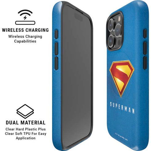 Superman 2025 Classic Superman Shield Emblem iPhone 16 Pro Max Magsafe Impact Case