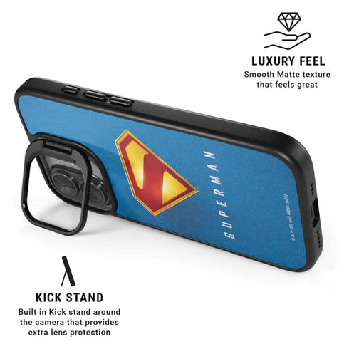 Superman 2025 Classic Superman Shield Emblem iPhone 17 Kickstand Case