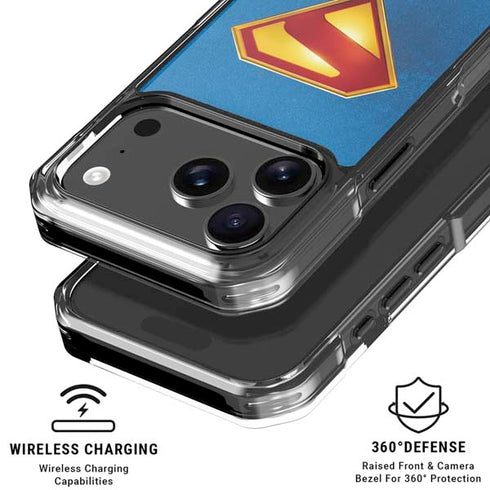 Superman 2025 Classic Superman Shield Emblem iPhone 17 Pro Clear Case