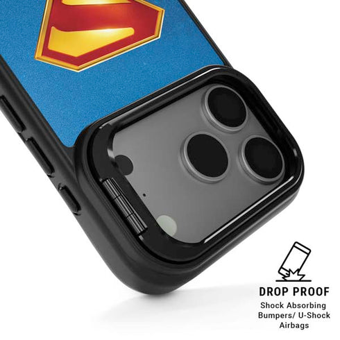 Superman 2025 Classic Superman Shield Emblem iPhone 17 Pro Kickstand Case