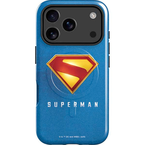 Superman 2025 Classic Superman Shield Emblem iPhone 17 Pro Magsafe Impact Case