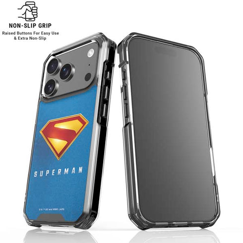 Superman 2025 Classic Superman Shield Emblem iPhone 17 Pro Max Clear Case
