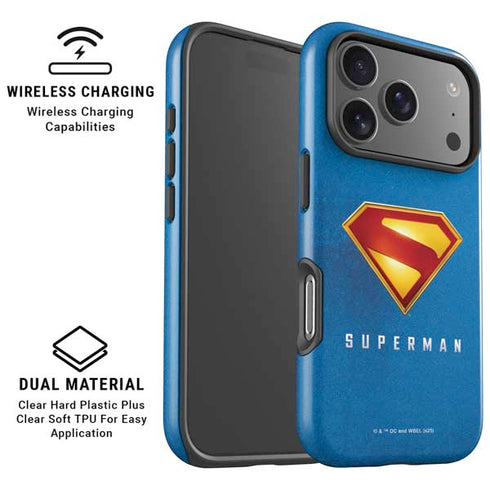 Superman 2025 Classic Superman Shield Emblem iPhone 17 Pro Max Magsafe Impact Case