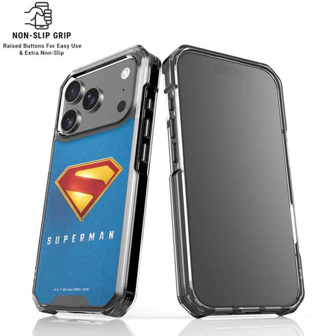 Superman 2025 Classic Superman Shield Emblem iPhone 18 Pro Clear Case