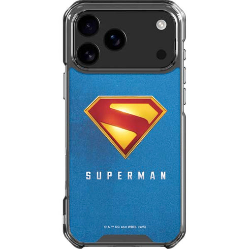 Superman 2025 Classic Superman Shield Emblem iPhone 18 Pro Max Clear Case