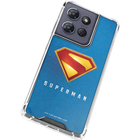 Superman 2025 Classic Superman Shield Emblem Moto G 5G (2025) Clear Case